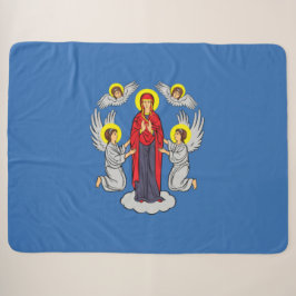 Cobertor Sherpa Bandeira de Minsk (Bielorrússia)