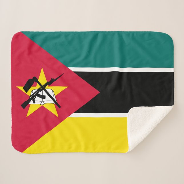 Cobertor Sherpa Bandeira de Moçambique (Frente (Horizontal))