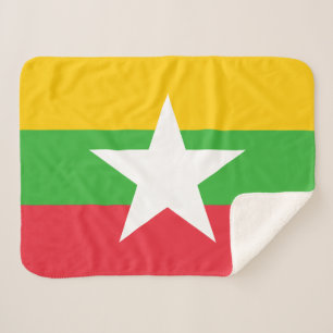 Cobertor Sherpa Bandeira de Myanmar