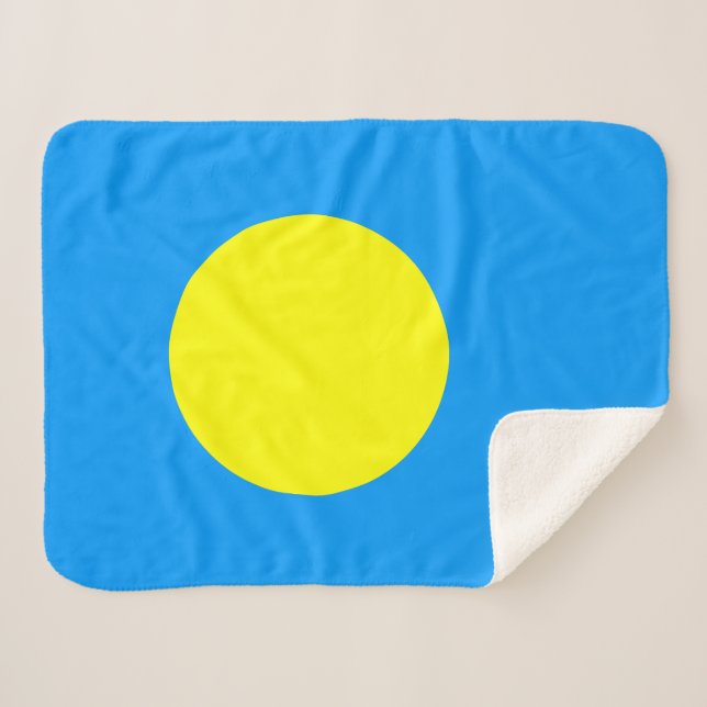 Cobertor Sherpa Bandeira de Palau (Frente (Horizontal))