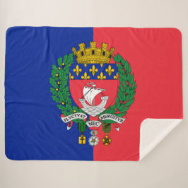 Cobertor Sherpa Bandeira de Paris (França)