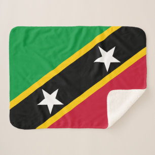 Cobertor Sherpa Bandeira de São Cristóvão e Nevis