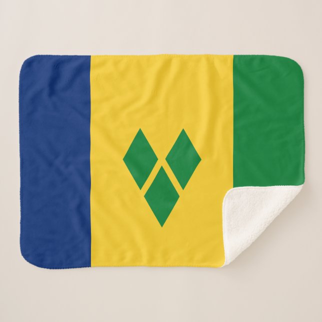 Cobertor Sherpa Bandeira de São Vicente (Frente (Horizontal))