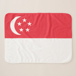 Cobertor Sherpa Bandeira de Singapura