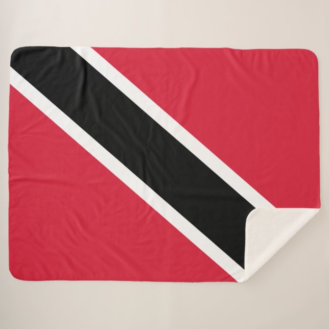 Cobertor Sherpa Bandeira de Trinidad e Tobago (Frente (Horizontal))