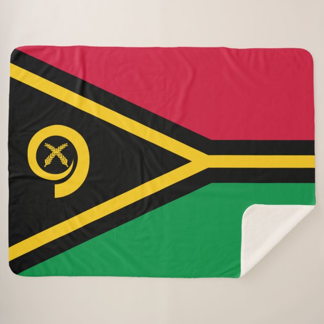 Cobertor Sherpa Bandeira de Vanuatu (Frente (Horizontal))
