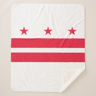 Cobertor Sherpa Bandeira de Washington D.C. (distrito de Columbia)