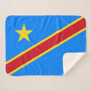 Cobertor Sherpa Bandeira do Congo Quinxassa