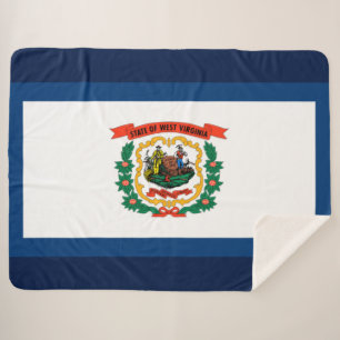 Cobertor Sherpa Bandeira do Estado da Virgínia Ocidental