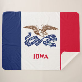 Cobertor Sherpa Bandeira do Estado de Iowa