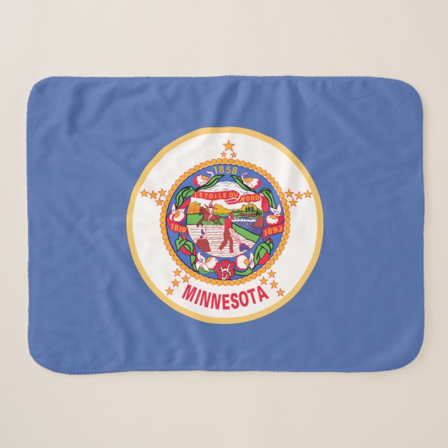 Cobertor Sherpa Bandeira do Estado de Minnesota (Frente (Horizontal))