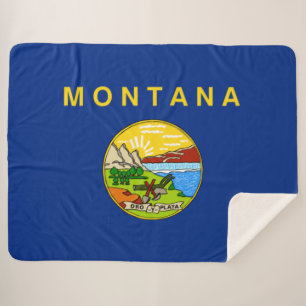 Cobertor Sherpa Bandeira do Estado de Montana (EUA) Sherpa Blanket