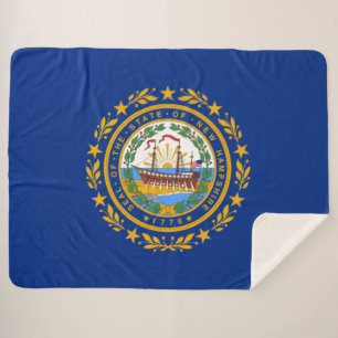 Cobertor Sherpa Bandeira do Estado de New Hampshire