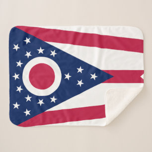 Cobertor Sherpa Bandeira do Estado de Ohio