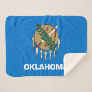 Cobertor Sherpa Bandeira do estado de Oklahoma
