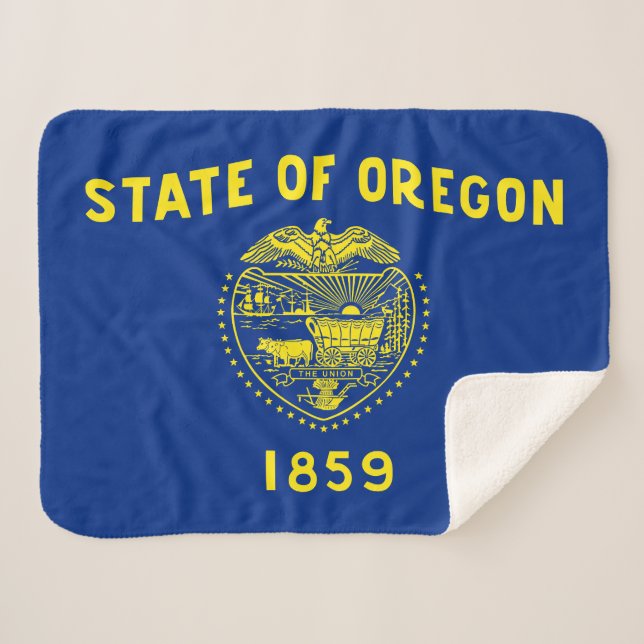 Cobertor Sherpa Bandeira do Estado de Oregon (Frente (Horizontal))