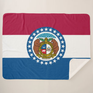 Cobertor Sherpa Bandeira do Estado do Missouri