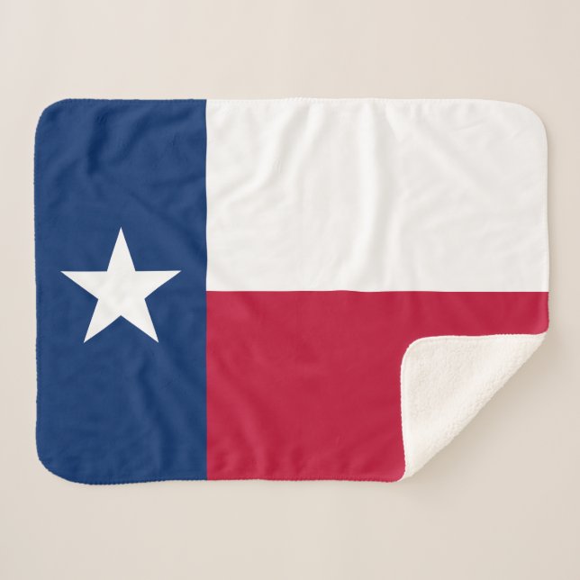 Cobertor Sherpa Bandeira do Estado do Texas (Frente (Horizontal))