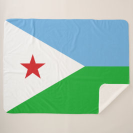 Cobertor Sherpa Bandeira do Jibuti (nação africana)
