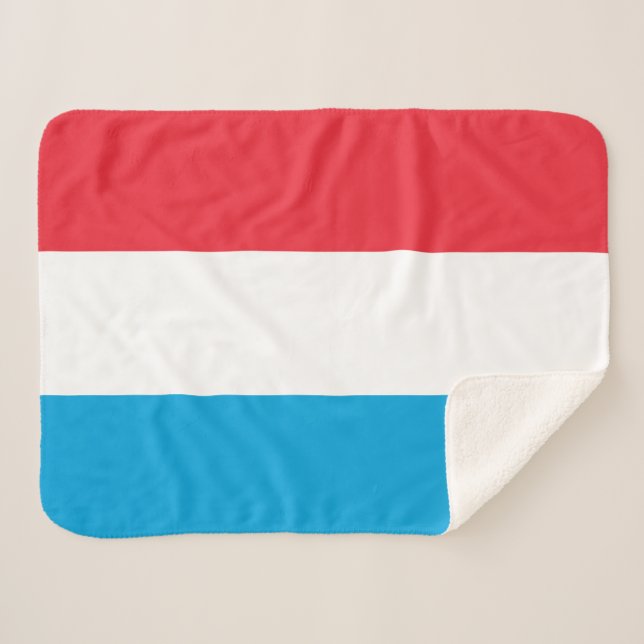 Cobertor Sherpa Bandeira do Luxemburgo (Frente (Horizontal))