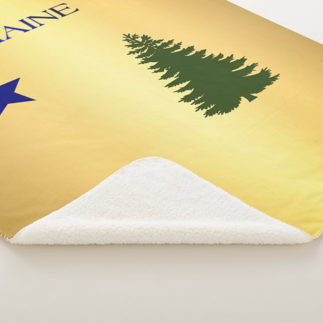 Cobertor Sherpa Bandeira do Maine de 1901 (3/4)
