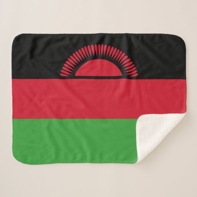 Cobertor Sherpa Bandeira do Malawi (Frente (Horizontal))