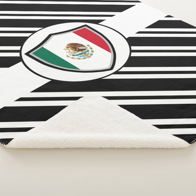 Cobertor Sherpa Bandeira do México (3/4)