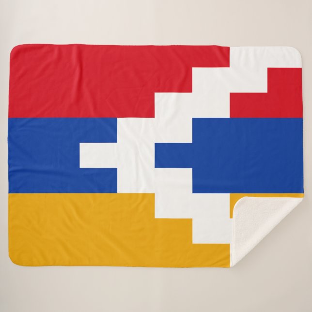 Cobertor Sherpa Bandeira do Nagorno Karabakh (Frente (Horizontal))