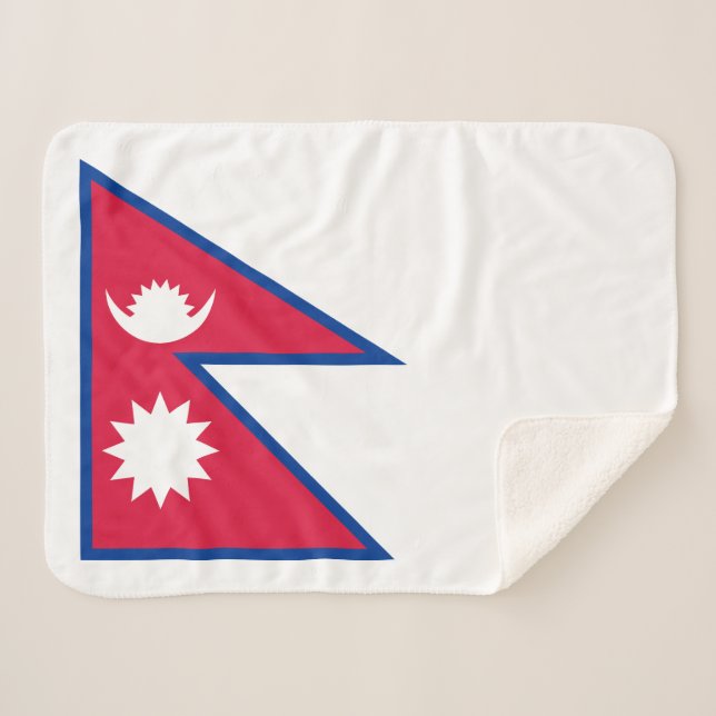 Cobertor Sherpa Bandeira do Nepal (Frente (Horizontal))