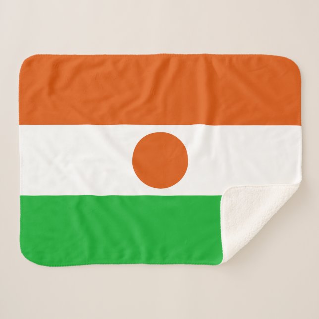 Cobertor Sherpa Bandeira do Níger (Frente (Horizontal))