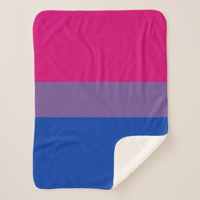 Cobertor Sherpa Bandeira do Orgulho Bissexual (Frente)