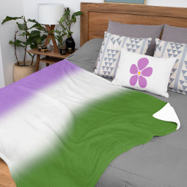 Cobertor Sherpa Bandeira do Orgulho Genderqueer Gradiente – Bandei