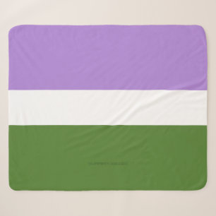 Cobertor Sherpa Bandeira do orgulho genderqueer SlipperyJoe's lava