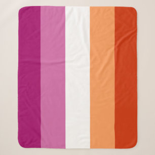 Cobertor Sherpa Bandeira do Orgulho Lésbico LGBTQ