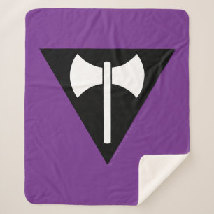 Cobertor Sherpa bandeira do orgulho lésbico SlipperyJoe feminista 