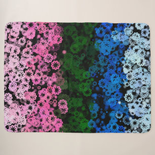 Cobertor Sherpa Bandeira do Orgulho Omniromântico Floral Fofo e Gr