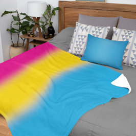 Cobertor Sherpa Bandeira do Orgulho Pansexual Gradiente – Bandeira