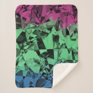 Cobertor Sherpa Bandeira do Orgulho Polissexual Groovy Eclectic Re