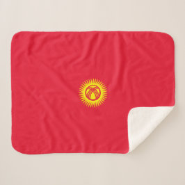 Cobertor Sherpa Bandeira do Quirguistão