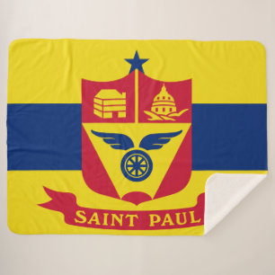 Cobertor Sherpa Bandeira do Santo Paul (Minnesota)