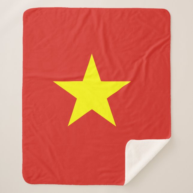 Cobertor Sherpa bandeira do Vietname (Frente)