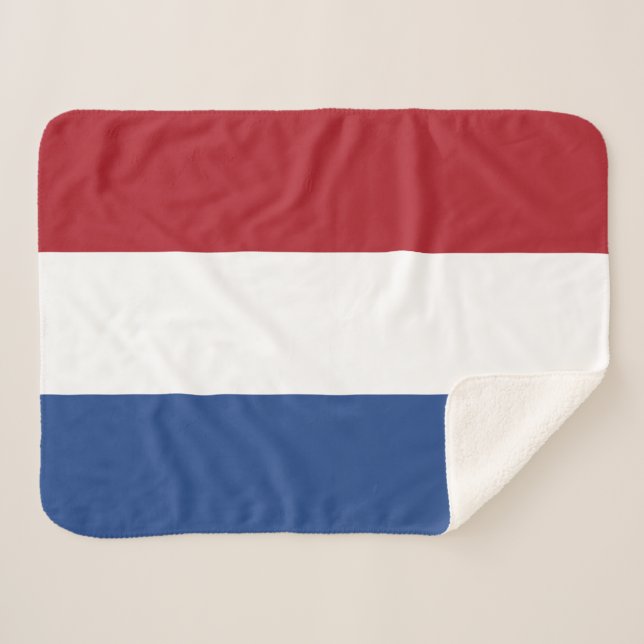 Cobertor Sherpa Bandeira dos Países Baixos (Frente (Horizontal))