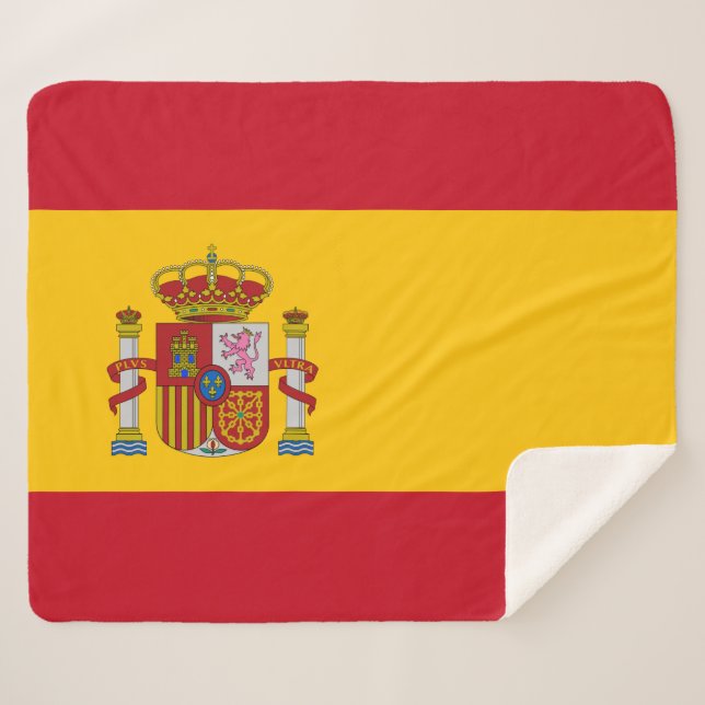 Cobertor Sherpa Bandeira Espanhola (Espanha) (Frente (Horizontal))
