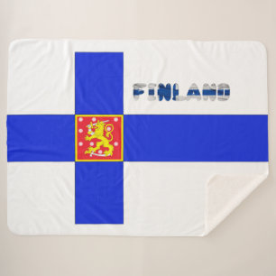 Cobertor Sherpa Bandeira finlandesa