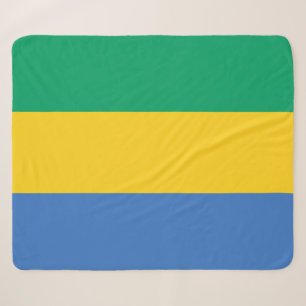 Cobertor Sherpa Bandeira Gabonesa (Gabão)