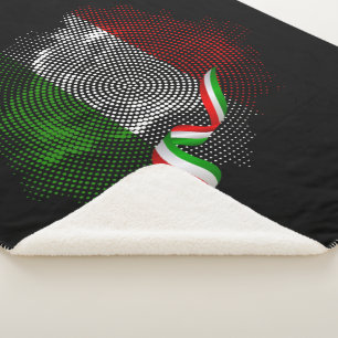 Cobertor Sherpa bandeira italiana