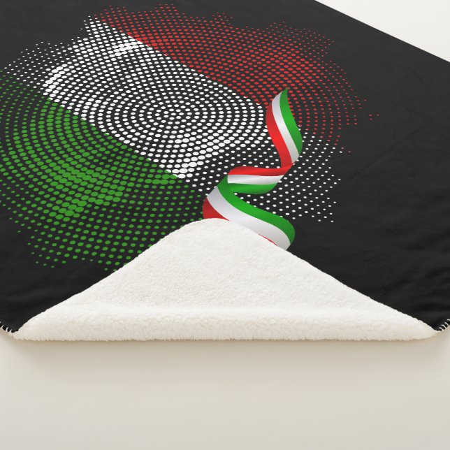 Cobertor Sherpa bandeira italiana (3/4)