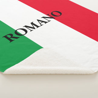 Cobertor Sherpa Bandeira italiana do costume Sherpa fleece coberke