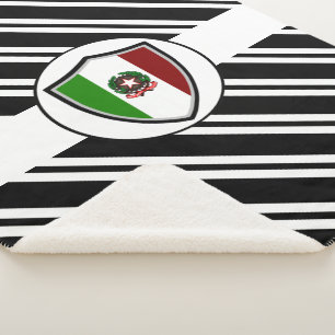 Cobertor Sherpa bandeira italiana emblema