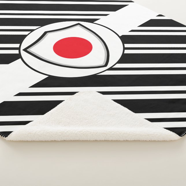 Cobertor Sherpa bandeira japonesa (3/4)